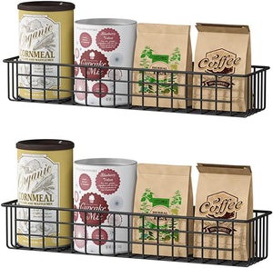 2PCS Magnetic Storage Baskets for Refrigerator, Strongly Magnet Spice Rack, Fridge Storage Shelf, Great for Kitchen and Pantry